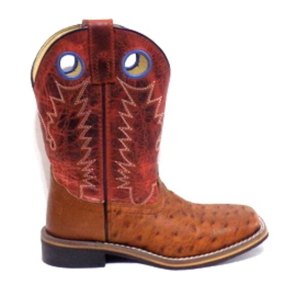 Smoky Mountain Youth #3752C Ostrich Embossed Leather Cowboy Boots – Size: 2 - Picture 9 of 11